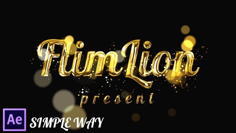 After Effects Tutorial: Gold Particles Text Effects in After Effects –  No Third Party Plugin