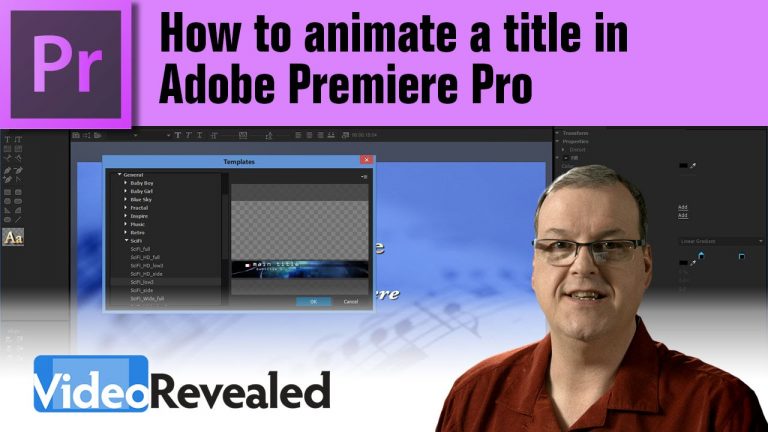 How to animate a title in Adobe Premiere Pro