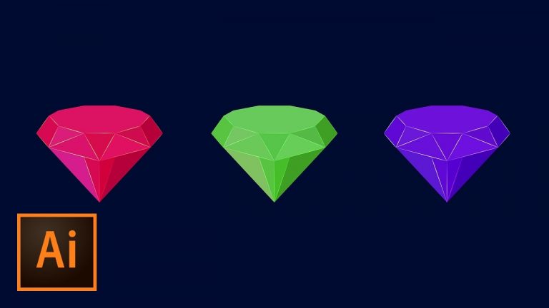 Create Flat Diamond Icon Illustrator Tutorial