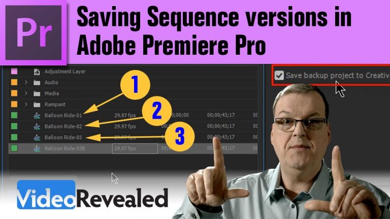 Saving Sequence versions in Adobe Premiere Pro