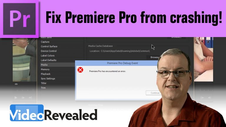 Fix Premiere Pro from crashing!