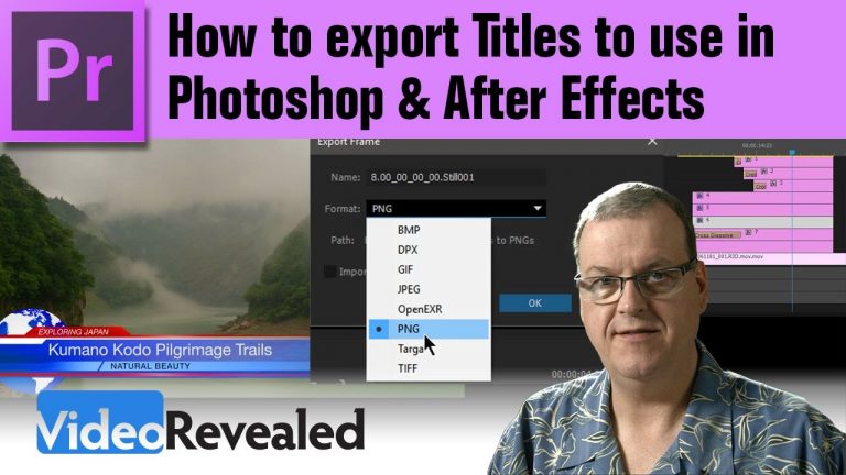 How to export Titles to use in Photoshop & After Effects