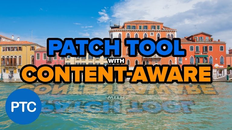 How To Use The Patch Tool with CONTENT-AWARE in Photoshop – Remove Distracting Objects From Photos