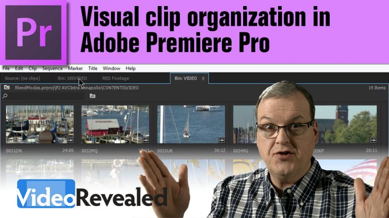 Visual clip organization in Adobe Premiere Pro