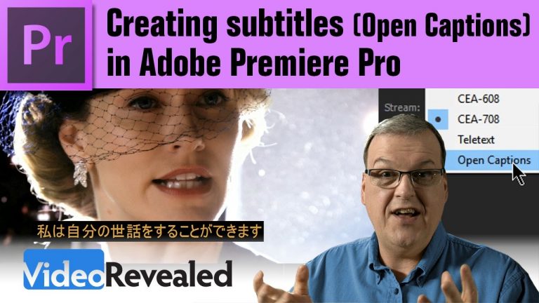 Creating subtitles (Open Captions) in Adobe Premiere Pro