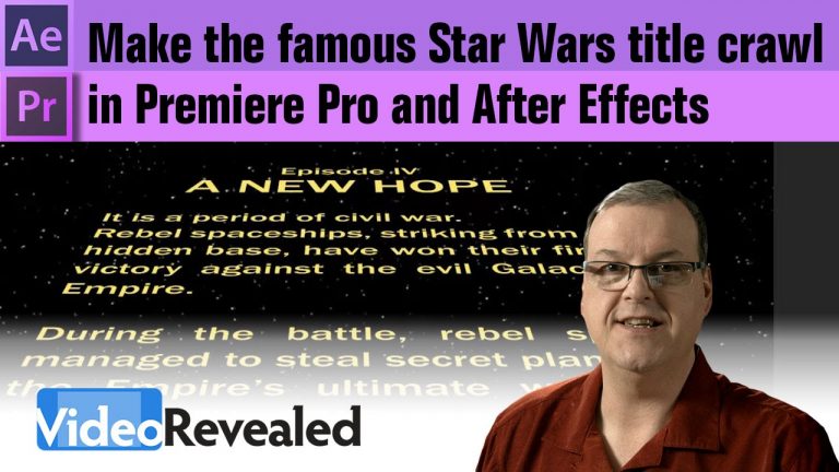 How to make the famous Star Wars title crawl in Premiere Pro and After Effects