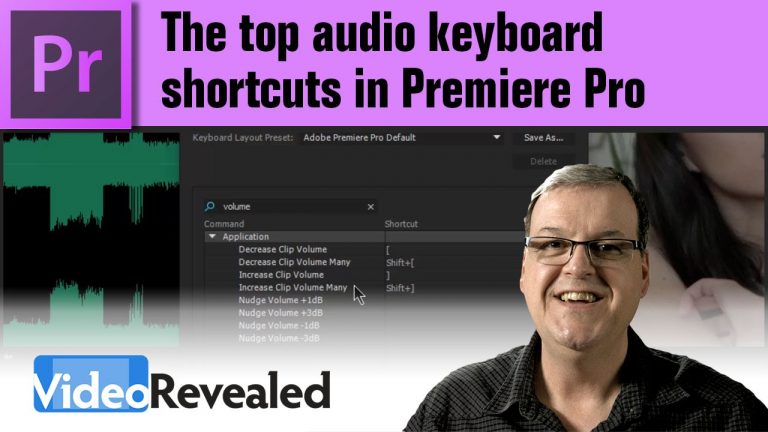 The top audio keyboard shortcuts in Adobe Premiere Pro