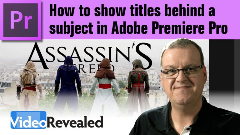 How to show titles behind a subject in Adobe Premiere Pro