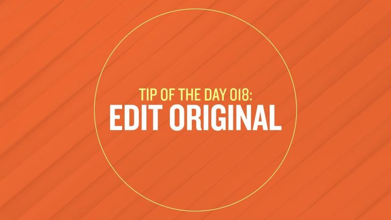 Tip 018 – Edit Original in After Effects