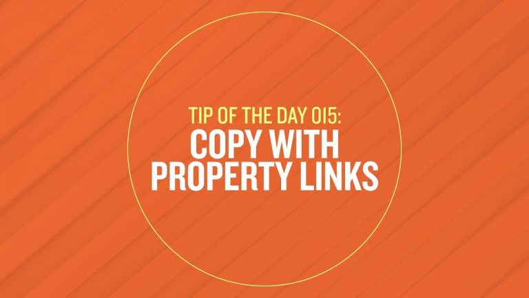 Tip 015 – Copy with Property Links in After Effects