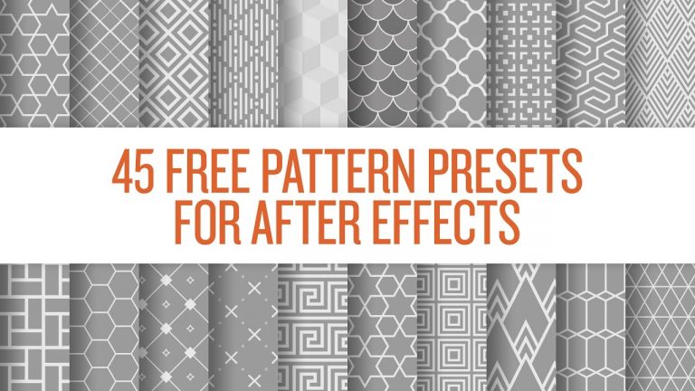 45 Free Pattern Presets For After Effects