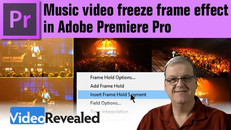Music video freeze frame effect in Adobe Premiere Pro