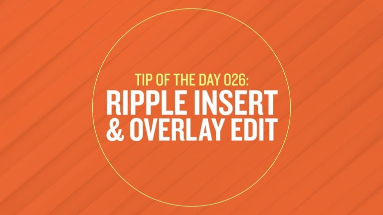 Tip 026 – Ripple Insert & Overlay Edit in After Effects