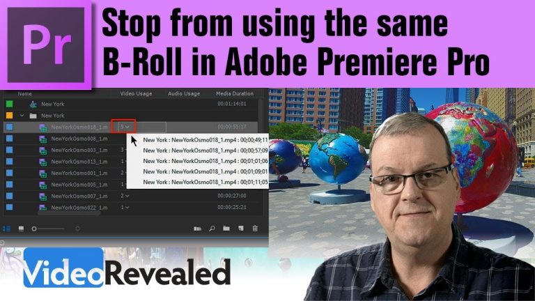 Stop from using the same B-Roll in Adobe Premiere Pro