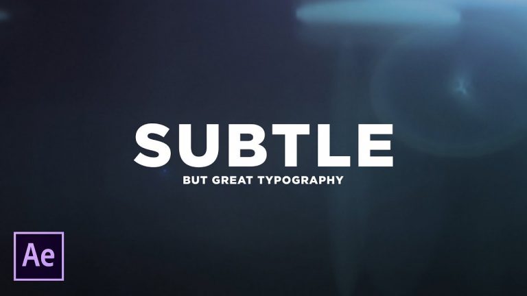 3 Ways to Create Subtle Animated Typography | After Effects Tutorial