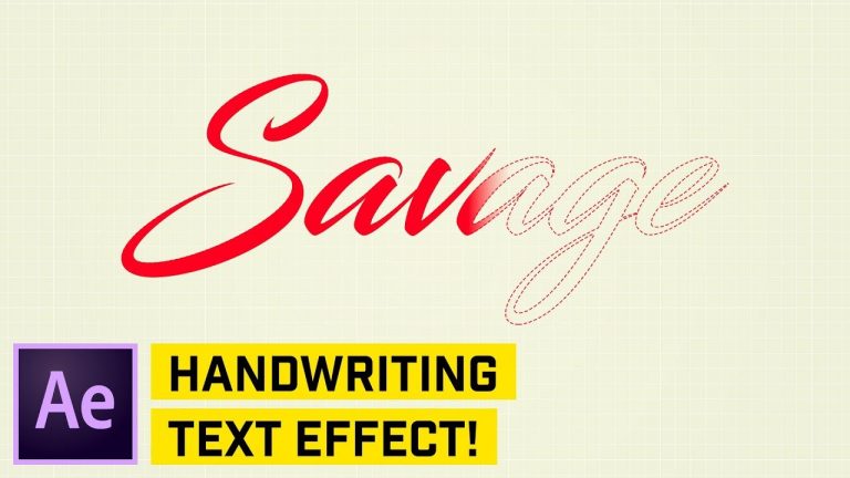 Handwriting Animation After Effects CC
