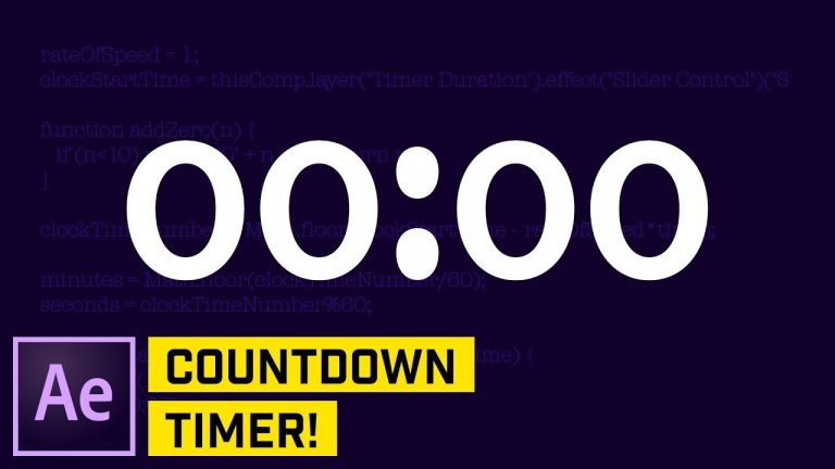 Countdown Timer with Expressions After Effects CC Tutorial