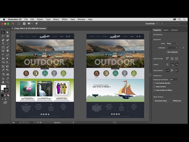 Illustrator Sharing Basics | Adobe Illustrator CC tutorials | Save as PDF