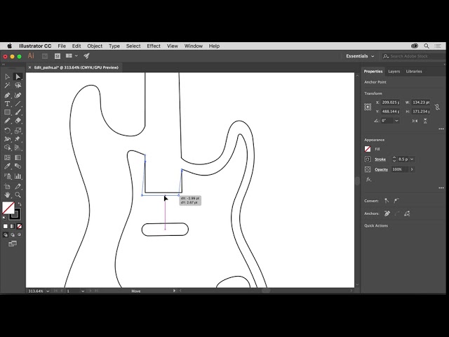Illustrator Drawing Tools Basics | Adobe Illustrator CC tutorials | Edit paths and shapes