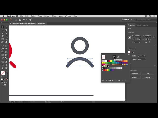 Illustrator Drawing Tools Basics | Adobe Illustrator CC tutorials | Understand paths and curves