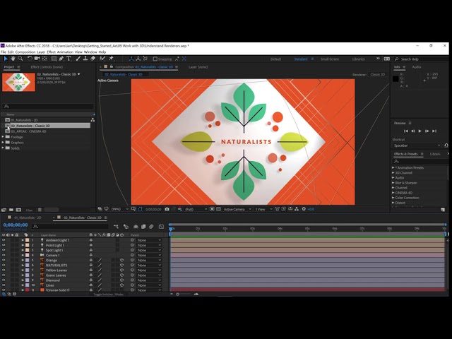 Learn about the different renderers available in After Effects