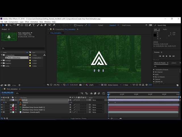 Create your first animation in After Effects | Adobe After Effects CC tutorials for beginners