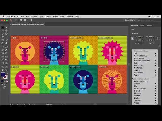 Illustrator Image Effects Basics | Adobe Illustrator CC tutorials | Understand effects