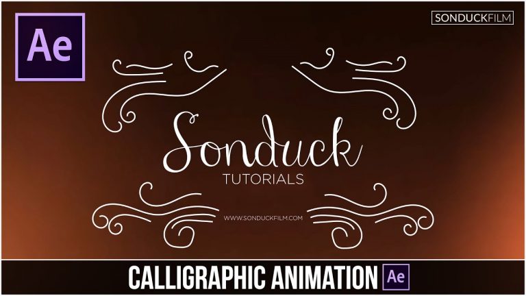 After Effects Tutorial: Calligraphic Curvy Title Animation (Wedding Titles)