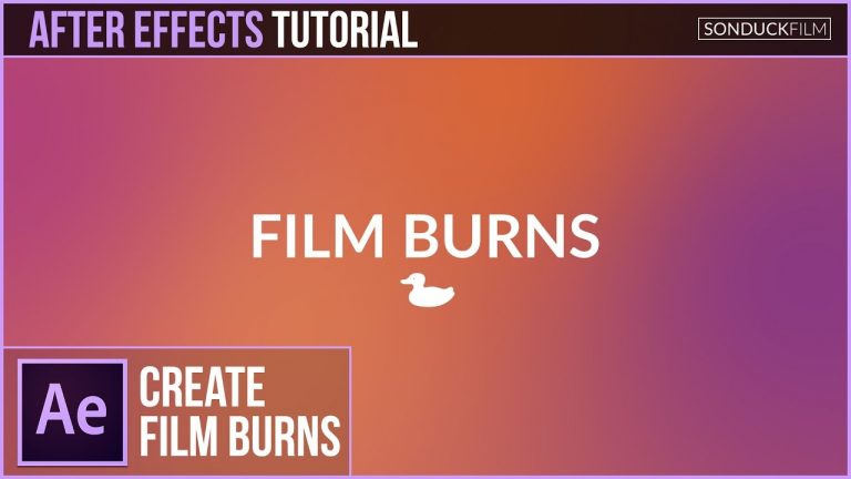 After Effects Tutorial: Gradient FILM BURN Animation