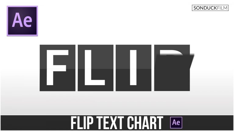 After Effects Tutorial: FLIP TEXT Chart & Clock Animation