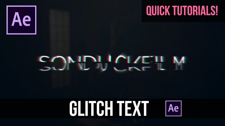 Quick Tutorials: Fast Glitch Text Animation in After Effects – Tutorial