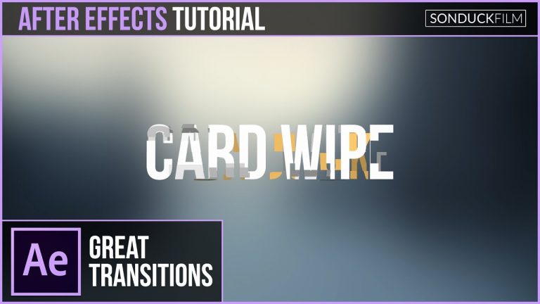 After Effects Tutorial: Text-to-Text CARD WIPE TRANSITION