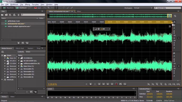 Adobe Audition CC Tutorial | Reversing Audio And Creating Silence