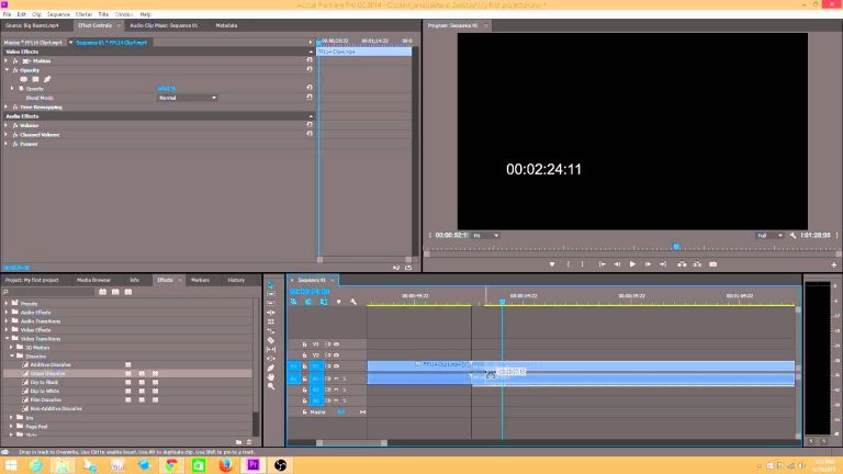 Adobe Premiere Pro CC 2014 Tutorial – Part 3 – Transitions