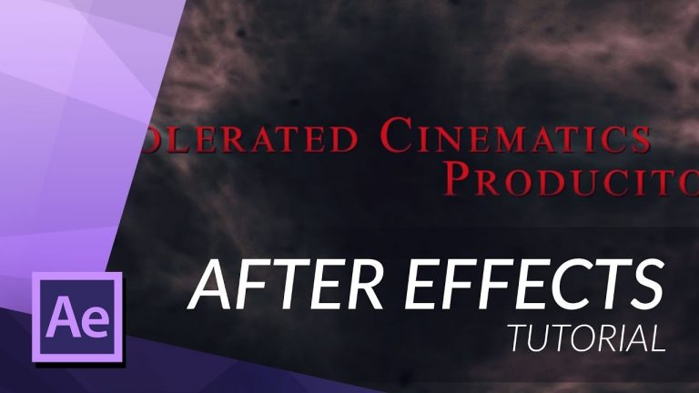 HOW TO CREATE A HORROR FILM TITLE IN AFTER EFFECTS