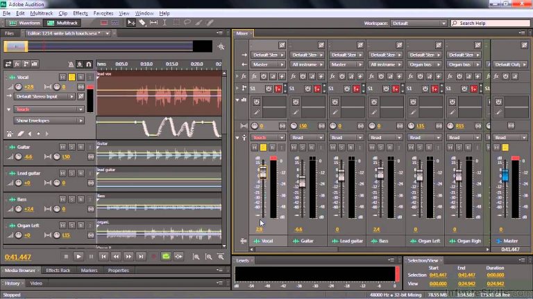 Adobe Audition CC Tutorial | Using Write, Latch And Touch Volume Controls