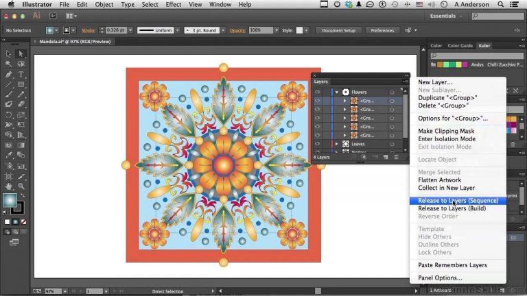 Adobe Illustrator CC Tutorial | Managing Layer Panel Options