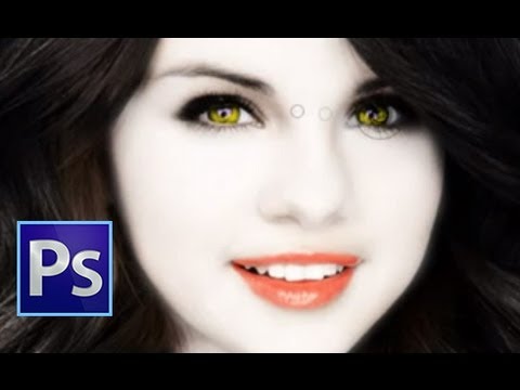 Photoshop : Vampire Transformation [ Selena Gomez )