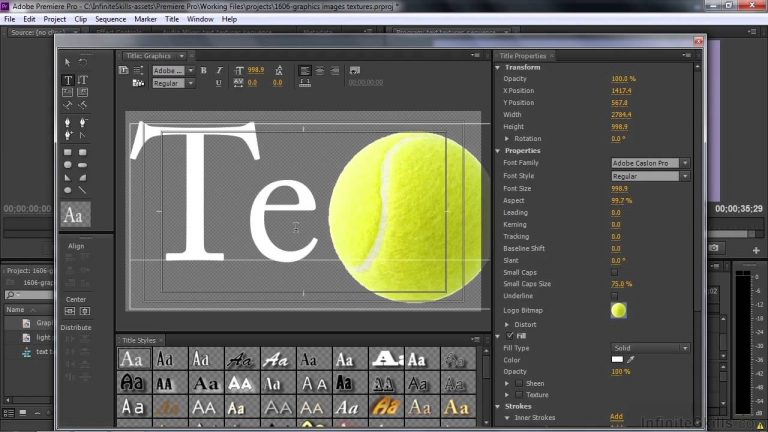 Adobe Premiere Pro CC Tutorial | Adding Graphics, Images, And Textures To Titles