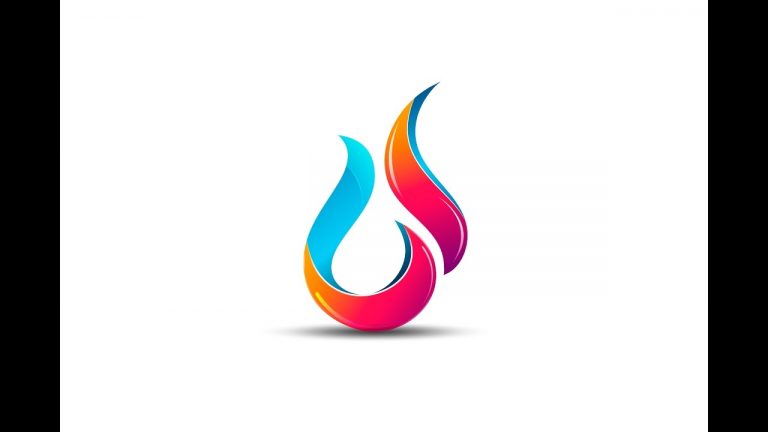 Illustrator Tutorial 3D Colorfull Logo Design flame