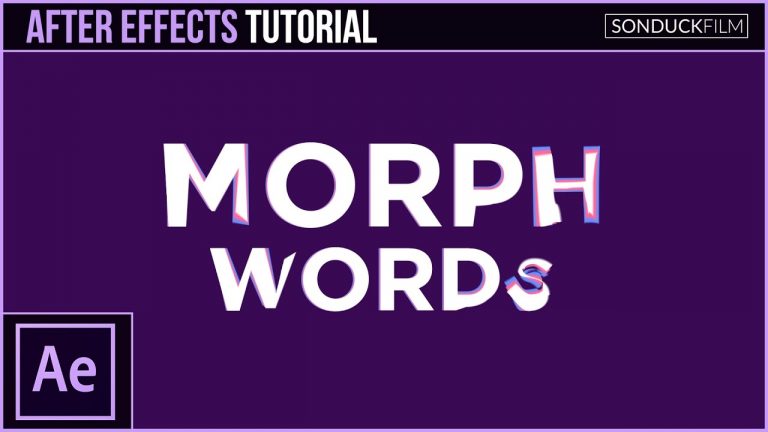After Effects Tutorial: MORPH WORDS Into Other Words –  Motion Graphics Transition