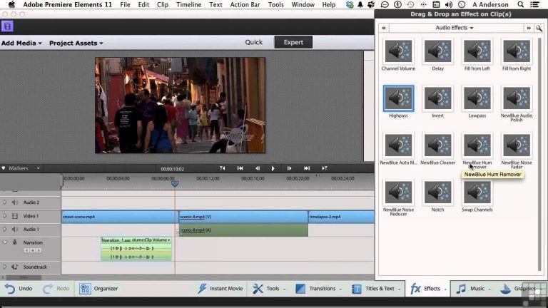 Adobe Premiere Elements 11 Tutorial | Adding Audio Effects