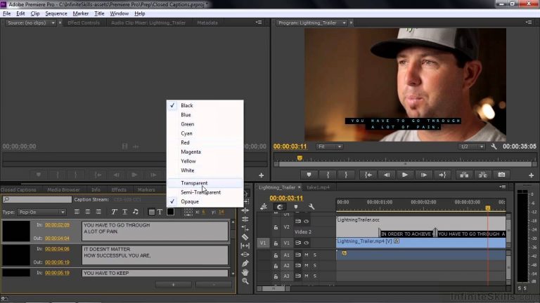 Adobe Premiere Pro CC Tutorial | Importing Or Adding Closed Captions To Projects