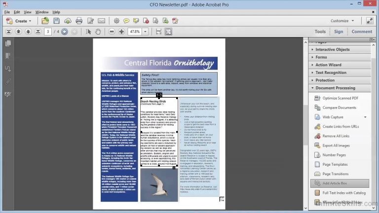 Adobe Acrobat XI Tutorial | Managing Text Flow With Articles