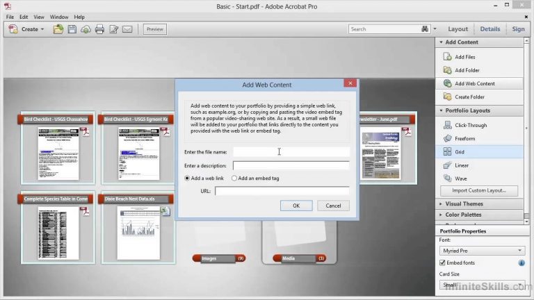 Adobe Acrobat XI Tutorial | Adding Files Or Folders To A Portfolio