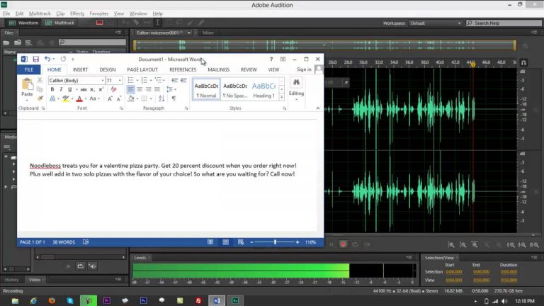 Basic Recording + Adding Standard Effects on Adobe Audition CS6