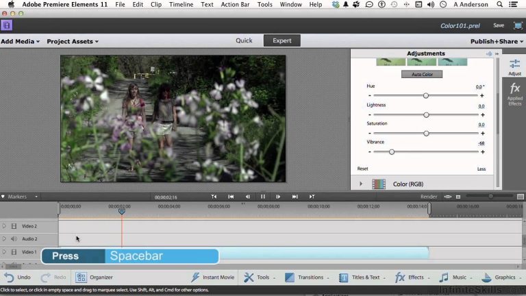 Adobe Premiere Elements 11 Tutorial | Manually Adjusting Color
