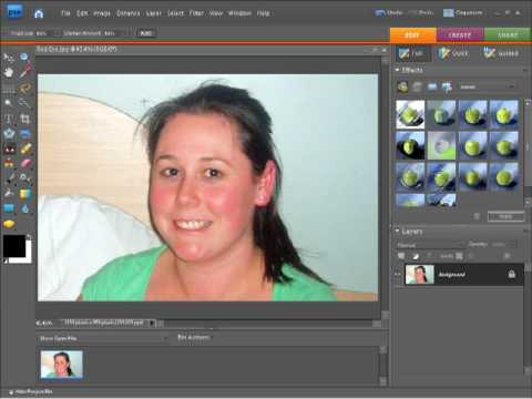 Photoshop Elements 7 Tutorial –  Fix Red eye removal