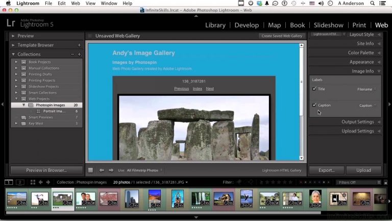 Adobe Lightroom 5 Tutorial | Generating A Web Gallery And Saving A Template