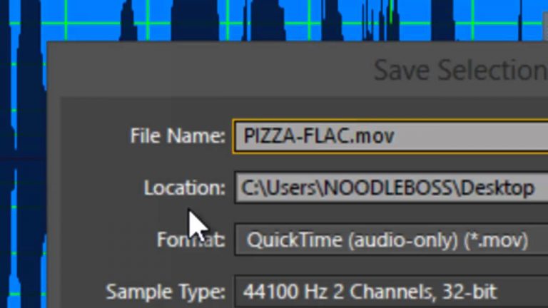 Convert MOV (QuickTime Audio) to FLAC Using Adobe Audition CS6
